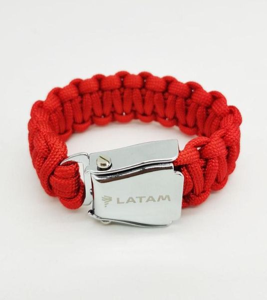 bangle latam aircraft airplane airline safety seat belt buckle red rope characteristic knitting bracelet hand chain paracord brace7056568, Black
bangle latam aircraft airplane airline safety seat belt buckle red rope characteristic knitting bracelet hand chain paracord brace7056568, Black