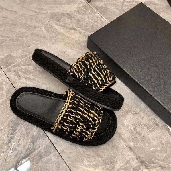designer slippers women honey sandals luxury chain knit straw platform slippers breathable open toe slides ladies non-slip beach flip flops, Black
designer slippers women honey sandals luxury chain knit straw platform slippers breathable open toe slides ladies non-slip beach flip flops, Black