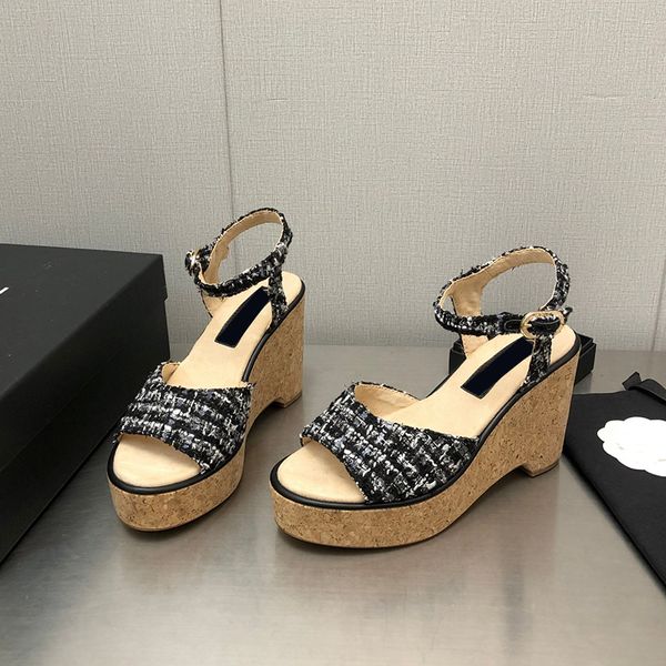 designer womens sandals woolen vamp platform shoes 8cm dress shoes outdoor beach shoe sandals adjustable hardware ankle buckle high heels di, Black
designer womens sandals woolen vamp platform shoes 8cm dress shoes outdoor beach shoe sandals adjustable hardware ankle buckle high heels di, Black