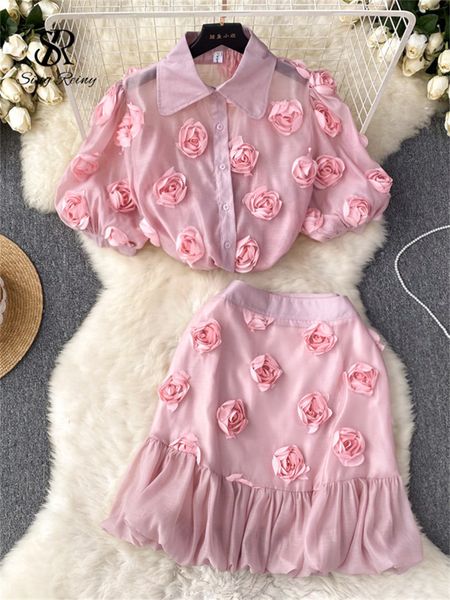 two piece dress singreiny french 3d floral retro sets women ruff sleeve sweet luffy short skirt summer fashion female romantic suits 230512, White
two piece dress singreiny french 3d floral retro sets women ruff sleeve sweet luffy short skirt summer fashion female romantic suits 230512, White