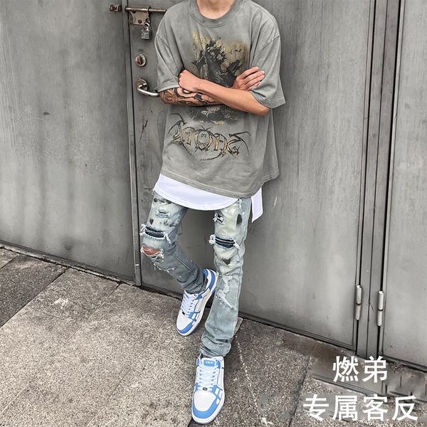 original vintage washed blue jeans distressed men jeans ink printed denim jeans fashion slim fit men hiphop streetwear causal jeans
original vintage washed blue jeans distressed men jeans ink printed denim jeans fashion slim fit men hiphop streetwear causal jeans