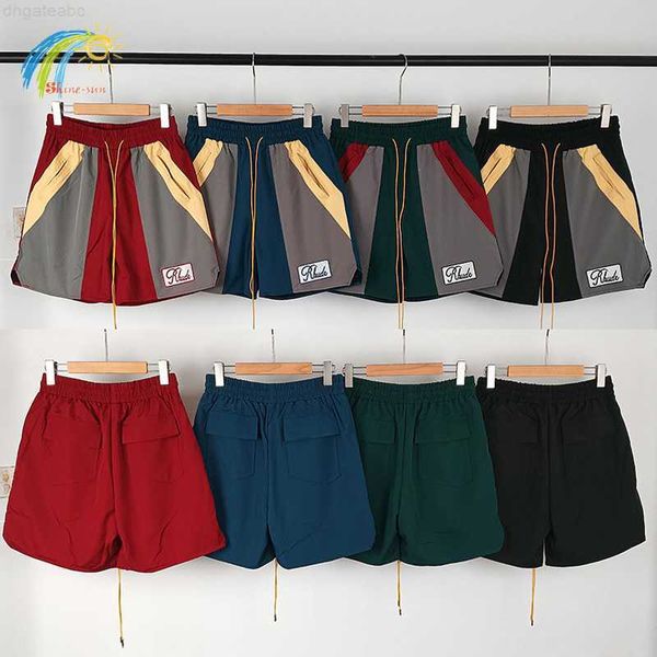men's t-shirts embroidery rhude splice shorts men women 1 1 green red gray color matching patchwork rhude breeches inside mesh with tag, White;black
men's t-shirts embroidery rhude splice shorts men women 1 1 green red gray color matching patchwork rhude breeches inside mesh with tag, White;black