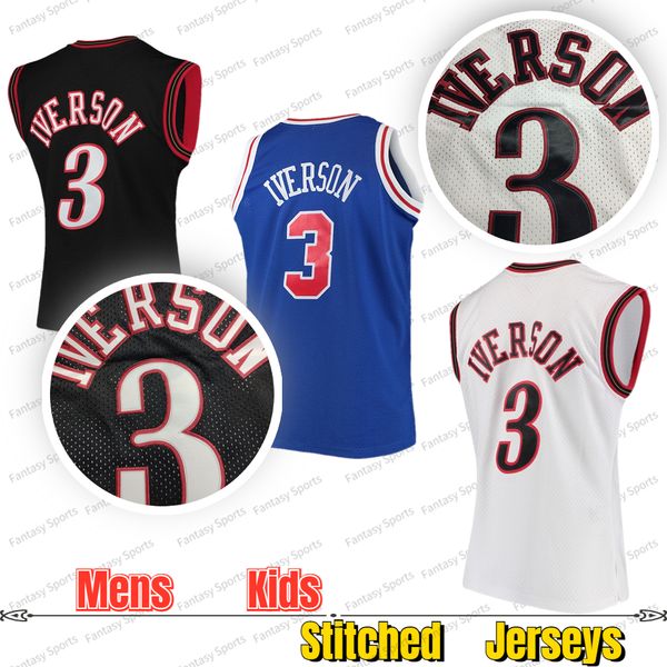 men kids basketball 3 allen iverson jersey blue red white black all stitched gifts for fans sport shirts jerseys youth boys summer, Black;red
men kids basketball 3 allen iverson jersey blue red white black all stitched gifts for fans sport shirts jerseys youth boys summer, Black;red