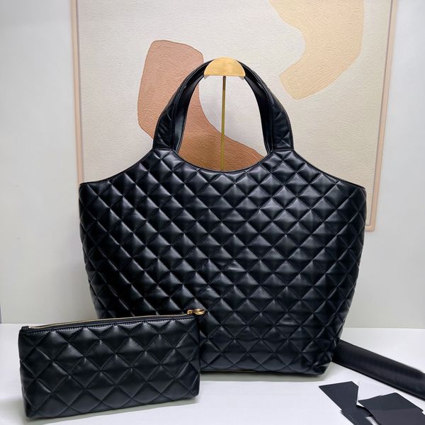 10a designer totes icare sheepskin handbags black leather and gold logo classic shopping bag
10a designer totes icare sheepskin handbags black leather and gold logo classic shopping bag