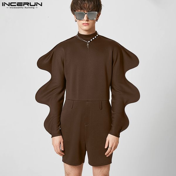 men's shorts men rompers solid turtleneck streetwear long gigotsleeve male jumpsuits fashion casual irregular playsuits s5xl incerun 23, White;black
men's shorts men rompers solid turtleneck streetwear long gigotsleeve male jumpsuits fashion casual irregular playsuits s5xl incerun 23, White;black