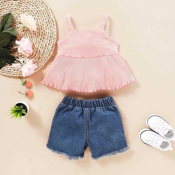 clothing sets toddler kids spring summer clothes set baby girls sling dress hole denim short pants 2pcs suit children outfits 2023 years, White
clothing sets toddler kids spring summer clothes set baby girls sling dress hole denim short pants 2pcs suit children outfits 2023 years, White