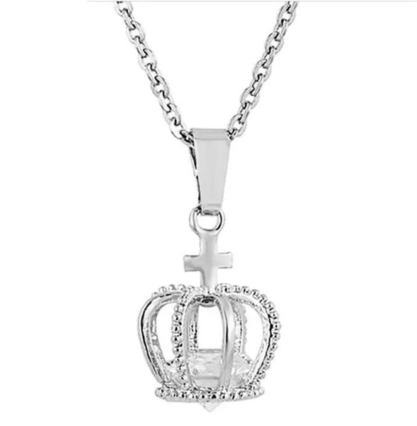 gorgeous women's cross crown zircon pendant necklace - a fashion must-have, Silver
gorgeous women's cross crown zircon pendant necklace - a fashion must-have, Silver