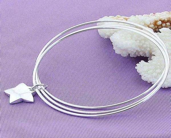 silver bangle 925 jewelry fashion three circle star bracelet for women charm6718483, Black
silver bangle 925 jewelry fashion three circle star bracelet for women charm6718483, Black