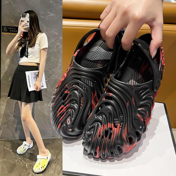 fingerprint slippers women's summer wear new stepped on poop feeling hole shoes heightened platform non-slip sandals corsha6692-3, Black
fingerprint slippers women's summer wear new stepped on poop feeling hole shoes heightened platform non-slip sandals corsha6692-3, Black