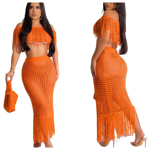 two piece dress see through off shoulder crop high waist fringed skirt suit knit hollow out set women summer 230512, White
two piece dress see through off shoulder crop high waist fringed skirt suit knit hollow out set women summer 230512, White