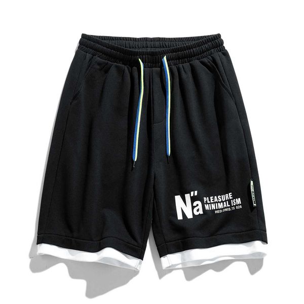 men's shorts 70 cotton new summer large loose sports print capris trendy fat plus wear, White;black
men's shorts 70 cotton new summer large loose sports print capris trendy fat plus wear, White;black