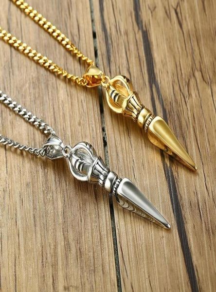 pendant necklaces stainless steel tibetan buddhist protection necklace for men jewelry gothic vajra dagger patron saint amulet col9510818, Silver
pendant necklaces stainless steel tibetan buddhist protection necklace for men jewelry gothic vajra dagger patron saint amulet col9510818, Silver