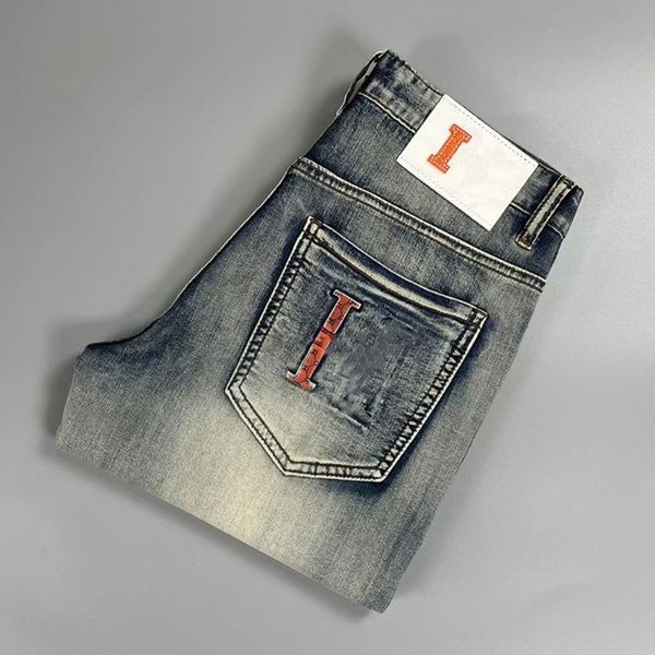 designer luxury men's jeans gray wash embroidery simple jeans elastic wear-resistant fabric youth casual pants, Blue
designer luxury men's jeans gray wash embroidery simple jeans elastic wear-resistant fabric youth casual pants, Blue