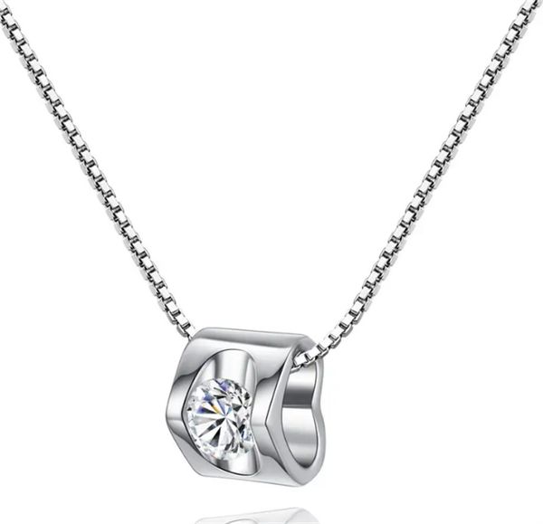 gorgeous geometric heart zircon pendant necklace - a perfect jewelry gift for women, Silver
gorgeous geometric heart zircon pendant necklace - a perfect jewelry gift for women, Silver