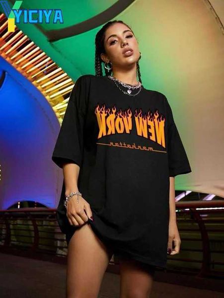 yiciya 2023 summer new gothic printed auto loose t-shirt short sleeve style batch fashion shirts plus size t shirt female, White
yiciya 2023 summer new gothic printed auto loose t-shirt short sleeve style batch fashion shirts plus size t shirt female, White