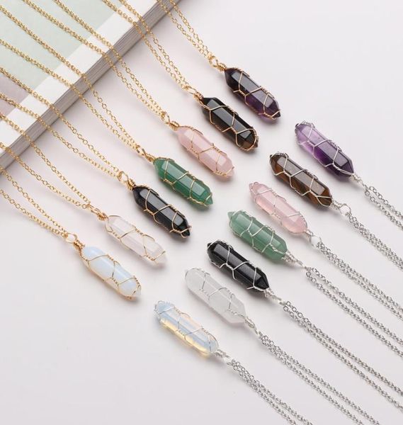 hexagonal cylindrical crystal necklace natural stone pendant wire wrap necklace for women men fashion jewelry8862620, Silver
hexagonal cylindrical crystal necklace natural stone pendant wire wrap necklace for women men fashion jewelry8862620, Silver