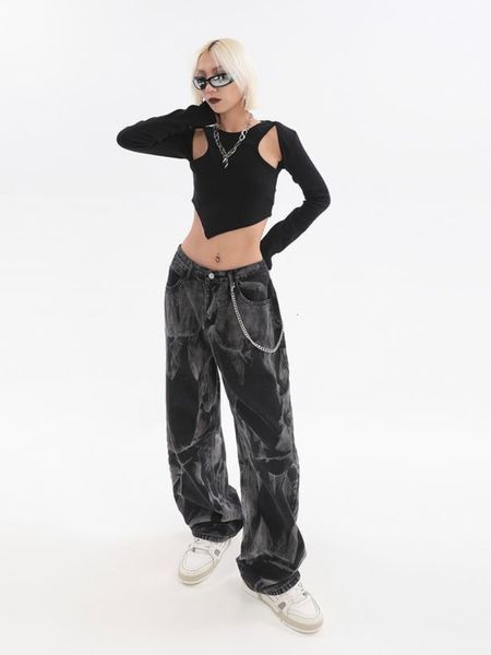 women's pants s retro tie dye straight loose jeans woman harajuku hiphop casual all match personality wide leg women y2k streetwear 230, Black;white
women's pants s retro tie dye straight loose jeans woman harajuku hiphop casual all match personality wide leg women y2k streetwear 230, Black;white