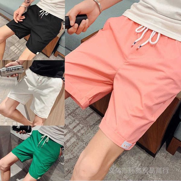 men's shorts ice silk fashion brand slim casual cropped pants spirit guy net red same style quick drying men, White;black
men's shorts ice silk fashion brand slim casual cropped pants spirit guy net red same style quick drying men, White;black