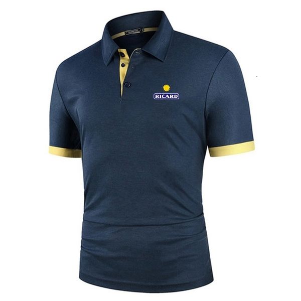 men's polos shirt short sleeve contrast color clothing summer streetwear casual fashion ricard 230512, White;black
men's polos shirt short sleeve contrast color clothing summer streetwear casual fashion ricard 230512, White;black