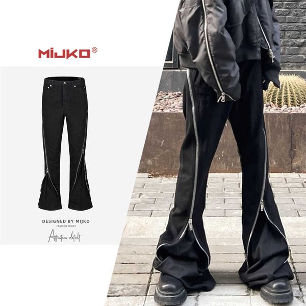 mijko men's women's autumn and winter new product vibe wide foot drop long pants trendy spiral track large zipper jeans, Blue
mijko men's women's autumn and winter new product vibe wide foot drop long pants trendy spiral track large zipper jeans, Blue