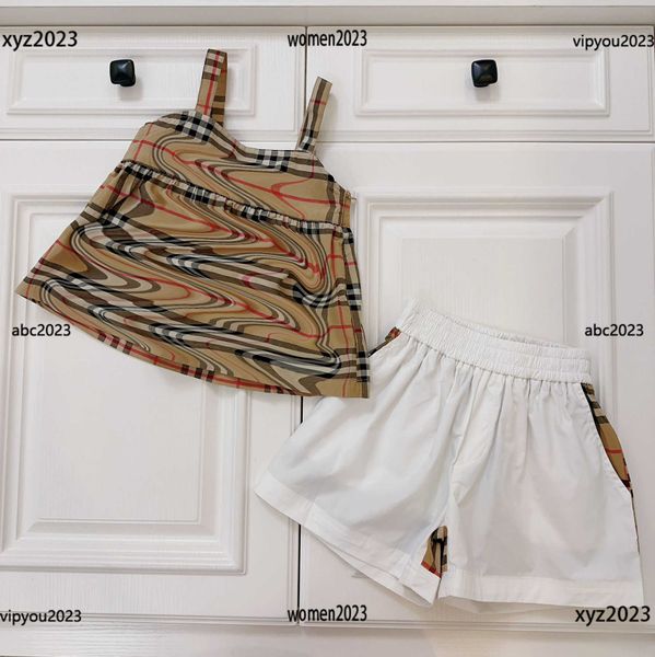 tracksuits kids dress child sets baby clothes summer 2pcs suspended bra plaid vest and patchwork shorts new listing, White
tracksuits kids dress child sets baby clothes summer 2pcs suspended bra plaid vest and patchwork shorts new listing, White