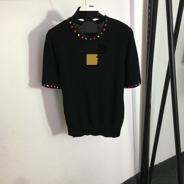429 2023 runway summer brand same style sweater short sleeve pullover lapel neck white black fashion clothes womens 20231873
429 2023 runway summer brand same style sweater short sleeve pullover lapel neck white black fashion clothes womens 20231873