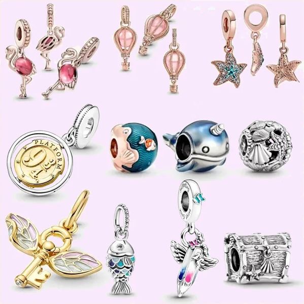 925 silver beads charms fit pandora charm new summer flamingo castle charm fit for women, Black
925 silver beads charms fit pandora charm new summer flamingo castle charm fit for women, Black