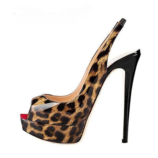 women sandals red bottom shoes back strap patent leather high heel pumps open toe platform party shoes leopard 14cm high heel woman dress sh, Black
women sandals red bottom shoes back strap patent leather high heel pumps open toe platform party shoes leopard 14cm high heel woman dress sh, Black