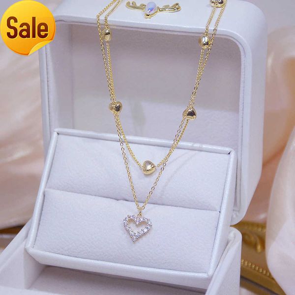 gold plated necklace layered hollow heart crystal pendant clavicle necklace girls women jewelry, Silver
gold plated necklace layered hollow heart crystal pendant clavicle necklace girls women jewelry, Silver