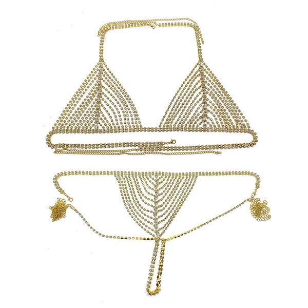 designer erotic gift rhinestone body chain shiny underwear set bikini chest chain panties nightclub style dress show bra t-back jewelry 1149, Silver
designer erotic gift rhinestone body chain shiny underwear set bikini chest chain panties nightclub style dress show bra t-back jewelry 1149, Silver