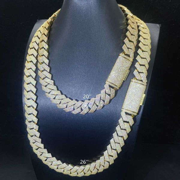 3row or 4row diamond 18mm 20mm width moissanite cuban link chain s925 iced out cuban necklace diamond hip hop necklace, Silver
3row or 4row diamond 18mm 20mm width moissanite cuban link chain s925 iced out cuban necklace diamond hip hop necklace, Silver