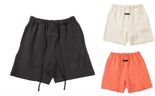 05vf 2023 men's and women's fashion shorts high street brand ess edition with flocking letters loose fitting sport capris, White;black
05vf 2023 men's and women's fashion shorts high street brand ess edition with flocking letters loose fitting sport capris, White;black