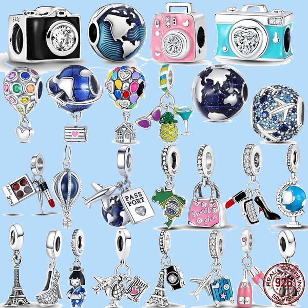 925 sterling silver charms for pandora jewelry beads dangle handbag balloon camera travel bead, Black
925 sterling silver charms for pandora jewelry beads dangle handbag balloon camera travel bead, Black
