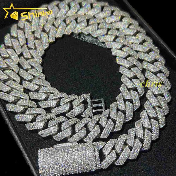 15mm 2rows vvs moissnaite iced out hip hop jewelry dropshipping s925 moissanite cuban chain, Silver
15mm 2rows vvs moissnaite iced out hip hop jewelry dropshipping s925 moissanite cuban chain, Silver
