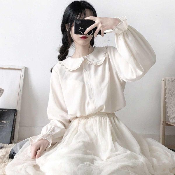 shirts cute harajuku white shirt ruffle blouse long sleeve sweet lolita basic button up shirts autumn 2021 new 100% cotton
shirts cute harajuku white shirt ruffle blouse long sleeve sweet lolita basic button up shirts autumn 2021 new 100% cotton