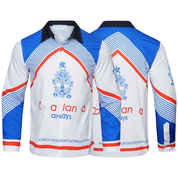 casablanca collar french brand design f1 race suit printed long sleeve casual fashion cardigan single button men's comfortable shirt si, White;black
casablanca collar french brand design f1 race suit printed long sleeve casual fashion cardigan single button men's comfortable shirt si, White;black