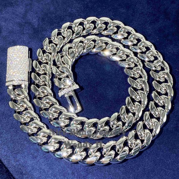 hip hop iced out moissanite diamond clasp 8mm 10mm 12mm 14mm stainless steel pvd gold plated miami cuban link chain, Silver
hip hop iced out moissanite diamond clasp 8mm 10mm 12mm 14mm stainless steel pvd gold plated miami cuban link chain, Silver