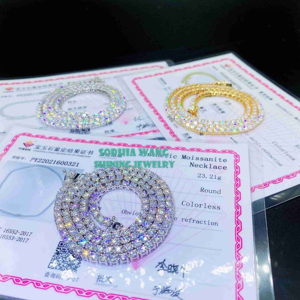 selling moissanite diamond solid gold 2mm 3mm 4mm 5mm classic necklace bracelet mens chains jewelry tennis chain, Silver
selling moissanite diamond solid gold 2mm 3mm 4mm 5mm classic necklace bracelet mens chains jewelry tennis chain, Silver
