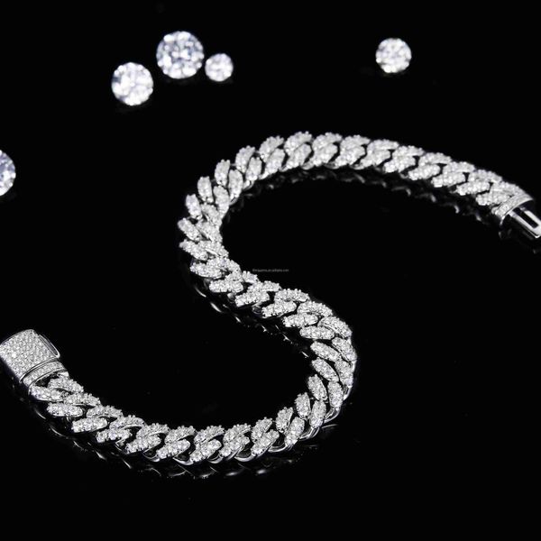 14mm s925 sliver iced out diamond moissanite necklaces prong cuban link chain for men icy white gold plated hip hop jewelry, Silver
14mm s925 sliver iced out diamond moissanite necklaces prong cuban link chain for men icy white gold plated hip hop jewelry, Silver