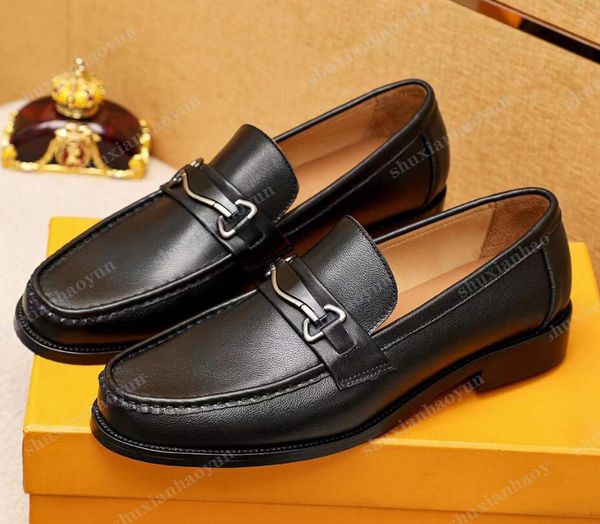 men's dress shoes real leather fashion metal button luxury casual business brand tennis loafers size 38-45 with original box, Black
men's dress shoes real leather fashion metal button luxury casual business brand tennis loafers size 38-45 with original box, Black