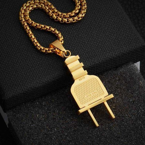 goofan europe america japan south korea trendy hip-hop love you plug necklace pendant titanium steel stn1679 for men and women, Silver
goofan europe america japan south korea trendy hip-hop love you plug necklace pendant titanium steel stn1679 for men and women, Silver