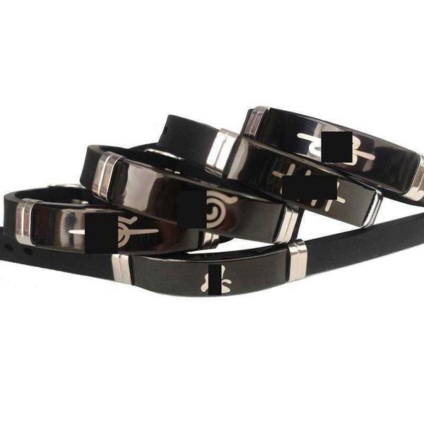 anime peripheral student bracelets ninja wood leaf logo silicone rebellious titanium steel bracelet alloy, Golden;silver
anime peripheral student bracelets ninja wood leaf logo silicone rebellious titanium steel bracelet alloy, Golden;silver