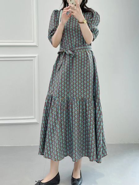 2023 dress summer new french lace up goddess style high grade fragmented flower long dress, Black;gray
2023 dress summer new french lace up goddess style high grade fragmented flower long dress, Black;gray