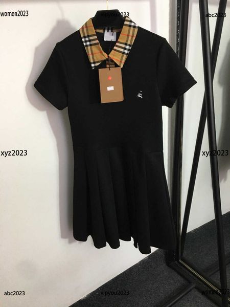 designer dress short sleeved design dress woman checkered polo neck short sleeved dress pleated skirt new product, Black;gray
designer dress short sleeved design dress woman checkered polo neck short sleeved dress pleated skirt new product, Black;gray