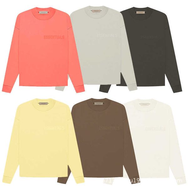 02r3 2023 men's and women's fashion t shirt t-shirts high street brand ess flocked round neck pure cotton long sleeved bottom coup, White;black
02r3 2023 men's and women's fashion t shirt t-shirts high street brand ess flocked round neck pure cotton long sleeved bottom coup, White;black
