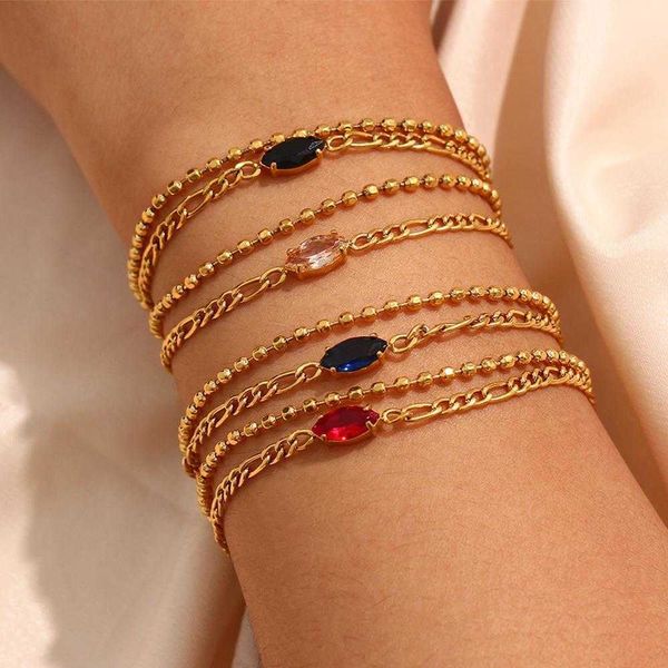 ins fashion chain simple and bracelet ornament womens double layer beads figaro horse eye zircon, Black
ins fashion chain simple and bracelet ornament womens double layer beads figaro horse eye zircon, Black