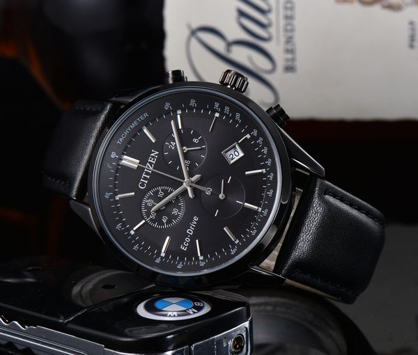 2023 6-pin belt calendar multifunctional luxury men's watch quartz watch designer watch pin buckle leather strap men's fashion, Slivery;brown
2023 6-pin belt calendar multifunctional luxury men's watch quartz watch designer watch pin buckle leather strap men's fashion, Slivery;brown