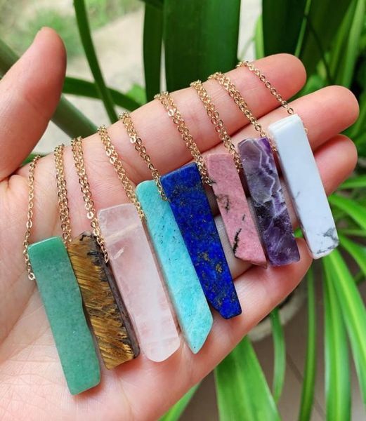 natural stone pendant necklace irregular rectangle quartz pendulum healing point amethysts lapis pink crystal necklace for women8821014, Silver
natural stone pendant necklace irregular rectangle quartz pendulum healing point amethysts lapis pink crystal necklace for women8821014, Silver
