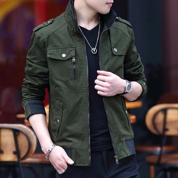 spring autumn mens jacket fashion army military jacket man coats jacket male casual coats streetwear chamarras para hombre, Black;brown
spring autumn mens jacket fashion army military jacket man coats jacket male casual coats streetwear chamarras para hombre, Black;brown