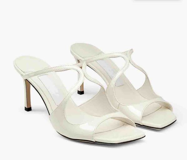 designer summer anise 75 mules woman gladiator sandal heels slide outdoor dress heel square open toe patent leather slip on luxury with box, Black
designer summer anise 75 mules woman gladiator sandal heels slide outdoor dress heel square open toe patent leather slip on luxury with box, Black